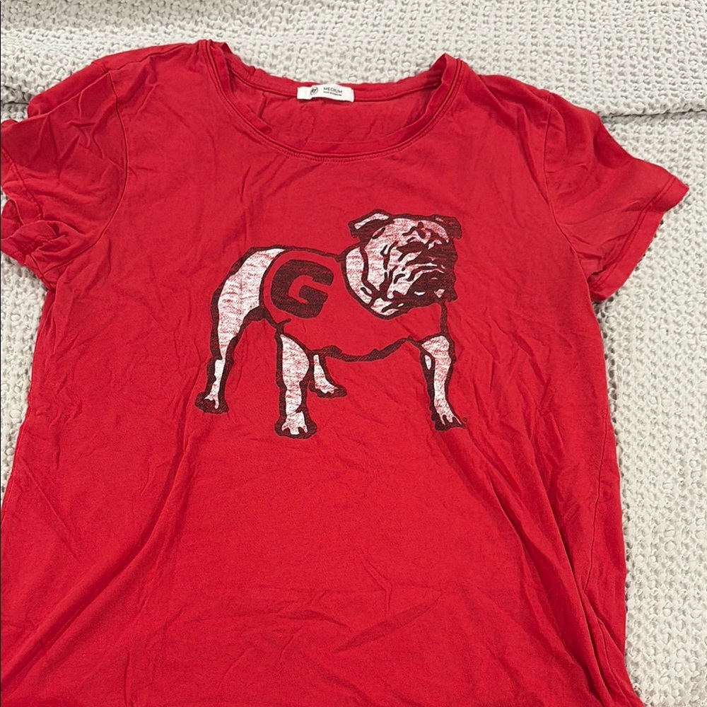 47 Red Georgia Bulldog Short Sleeve Tee